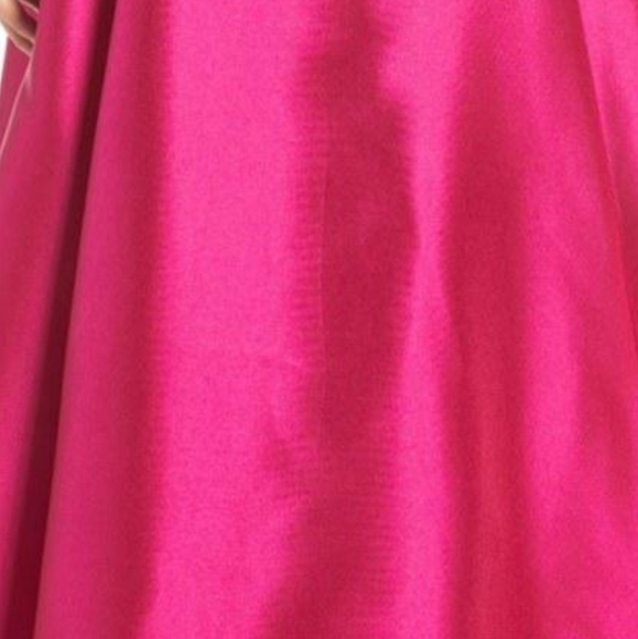𝅺Eliza J Fuschia Embellished Neck Mikado Gown - Picture 7 of 13